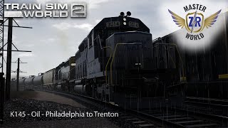 K145  Oil  Philadelphia to Trenton  Sand Patch Grade  SD40  Train Sim World 2 [upl. by Nosreh]