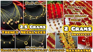 25 Grams Necklace  Most Trendy Necklaces  2 Grams to Mens And Womens Bracelets [upl. by Jill201]