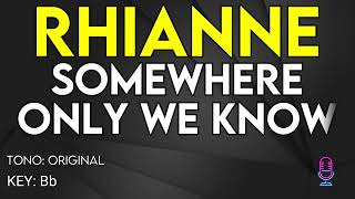 Rhianne  Somewhere Only We Know  Karaoke Instrumental [upl. by Frederich923]