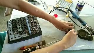 Mixer maintenance behringer xenyx 1002fx [upl. by Rehpotsirh]