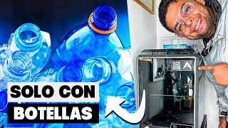 Si tienes botellas con esta impresora 3D podrás crear todo lo que existe 🗑️🖨️ [upl. by Rambort]