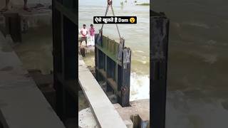 ऐसे खुलते हैं DAM 😱  flood river dam trending ganga yamuna viralshorts maadurga navratri [upl. by Aremat]