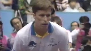 Jörgen Parsson vs JanOve Waldner Table Tennis World Cup 1991 Mens singles finals [upl. by Sothena]