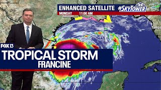 Tropical Storm Francine forms in Gulf of Mexico [upl. by Ezri]