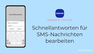 Schnellantworten für SMSNachrichten bearbeiten  Samsung Android 14  One UI 6 [upl. by Deach]