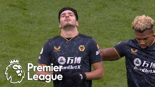 Wolves Raúl Jiménez gets sent off after blocking free kick  Premier League  NBC Sports [upl. by Nylacaj]