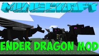 quotEnder Dragon Mod for Minecraftquot  Tameable Dragons with New Movements [upl. by Netsuj]