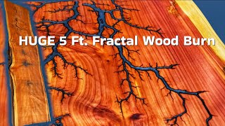 HUGE Fractal Wood Burn on 5Ft Red Cedar Slab [upl. by Combs]