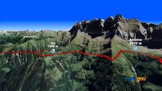 Survol du parcours de la course le Trail des DentsduMidi The 7 Summits Challenge [upl. by Stila893]