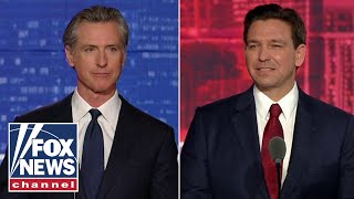 ‘BLIZZARD OF LIES’ Newsom DeSantis spar over state migration [upl. by Aneret]