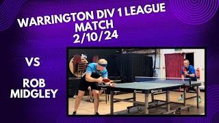 Neil Myatt vs Rob Midgley  Warrington Div 1 League Match  21024 [upl. by Nnyllaf876]