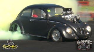 SUPERCHARGED VW BEETLE BURNOUT AT BRASHERNATS [upl. by Yolanthe]