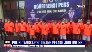 Polres Bojonegoro Menangkap 20 Orang Pelaku Judi Online [upl. by Lladnik658]