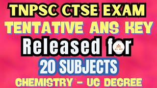 TNPSC LATEST NEWS  CTSE NON INTERVIEW POST EXAM TENTATIVE ANS KEY RELEASED CHECK OUT FOR ANS KEY [upl. by Elleneg]