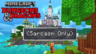 Sarcastic Shenanigans DampD Minecraft Lets Play wSarcasm Dialog ONLY  Chapter 1 [upl. by Aneeram515]