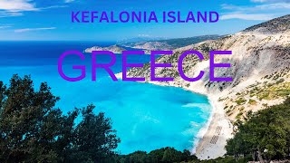 Amazing Landscapes of Kefalonia Greece  4K Drone Video Footage with Music [upl. by Palmore231]