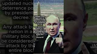 Any attack by a nation in a military bloc will be considered an attack by the entire blocPutin [upl. by Holihs]