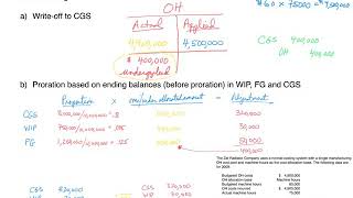 Job costing  proration methods for closing overhead account [upl. by Ahseneuq]