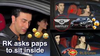 Ranbir Kapoor and Alia Bhatt head out in their new car Bentley [upl. by Candi]