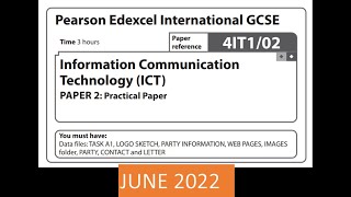 Edexcel IGCSE ICT JUNE 2022  Part 2 Web Authoring Excel Spreadsheet amp Word Processing [upl. by Landers736]