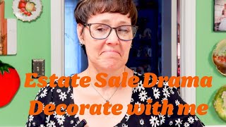 Estate Sale Shopping and Drama  Thrift Haul  Decorate with Me  Cottage Style  Grandma Decor [upl. by Annetta]