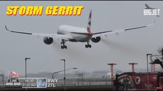 LIVE 🌬️Windy landings at Heathrow Airport✈️ StormGerrit [upl. by Eseenaj]