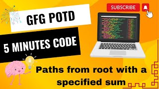 Paths from root with a specified sum  GFG POTD  Geeks For Geeks  Problem of the day [upl. by Relyc]