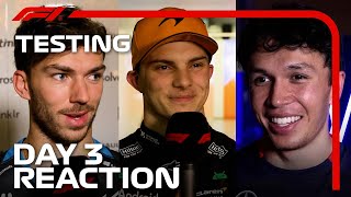 Drivers Day 3 Reaction  F1 PreSeason Testing 2024 [upl. by Acirtap597]