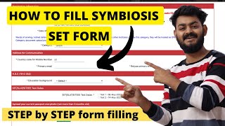 How to fill SET  symbiosis registration form 2023  STEP by STEP form filling [upl. by Amik]