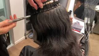 Q  WEFT HAIR EXTENSIONS INSTALLATION [upl. by Akira]