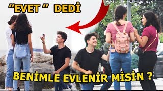 KIZLARA YÜZÜKLE EVLİLİK TEKLİFİ ETTİM  SOSYAL DENEY [upl. by Achilles]