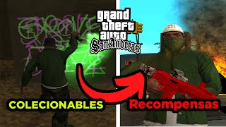 GTA San Andreas  RECOMPENSAS Y UBICACIONES por los grafitis fotografías herraduras ostras etc [upl. by Gulgee]