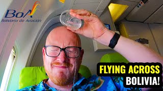 Flying across BOLIVIA with BOLIVIANA DE AVIACIÓN BOA 767 Business Class [upl. by Vijnas]