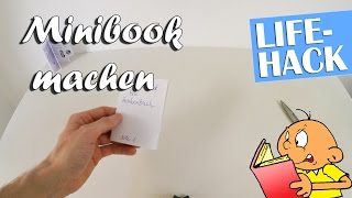 Taschenbuch selber machen  Minibook falten Trick  Lifehax Lifehack [upl. by Nnyrb]