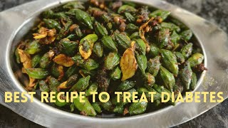 Best Recipe To Treat Diabetes  Karchikai Garlic Fry Recipe  Momordica Cymbalaria Fry Recipe [upl. by Armillas192]