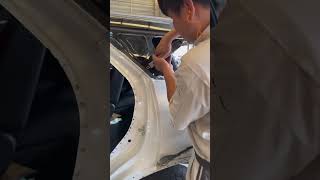 Change the rear fender of the car repaircar automechanic automobile car shorts diy [upl. by Llerrod]