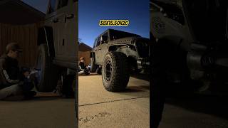 Putting Massive Tires On Jeep Wrangler Rubicon 392 [upl. by Cherry723]