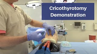 Cricothyrotomy Demonstration  The CadaverBased EM Procedures SelfStudy Course [upl. by Eniamor]