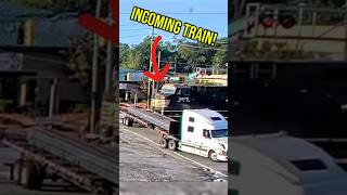 Truck STOPS On Tracks  Unfortunate Timing [upl. by Madlin]