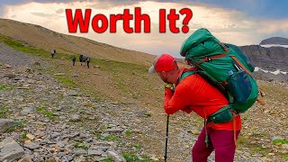 I Tried Backpacking with a 55lbs Pack [upl. by Mariann]