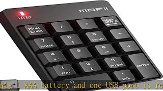 MOFII Wireless Number Pad  24G Numeric Keypad Silent 19 Keys USB Keypads Portable Financial Acco [upl. by Pendergast]