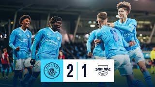 City top the group in Uefa Youth League  Man City 21 RB Leipzig [upl. by Godspeed]