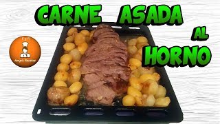 Carne asada al horno con patatas  Receta muy fácil y rica de Asado de Carne ampisrecetas [upl. by Shalna764]