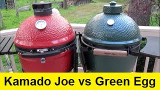 Big Green Egg vs Kamado Joe Ceramic Grills [upl. by Dorena]