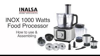 Inalsa kitchen master 1000 working video How to use its multiple attachments [upl. by Nadnal634]