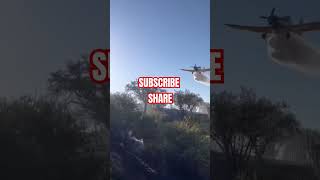 FIXED WING FIREFIGHTING PLANE DROPPING WATER ON FIRE [upl. by Hayyifas432]