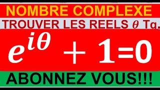 Forme exponentielle  formule dEuler  Nombres complexes  Exercice [upl. by Aiciruam]