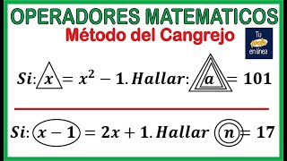 OPERADORES MATEMÁTICOS Método del Cangrejo [upl. by Amees]