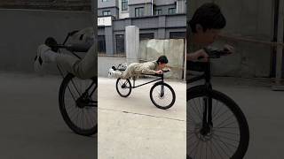 Chinese boy rides this weird bicycle [upl. by Macey476]