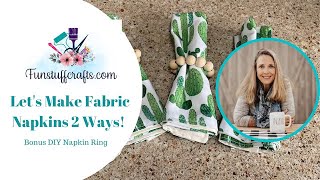 How to Sew Make Fabric Napkins Two Techniques [upl. by Bailey]